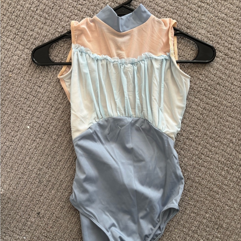 Women’s Ballet leotard in Blue and Cream